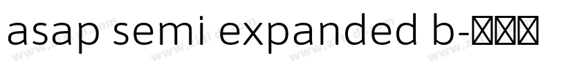 asap semi expanded b字体转换